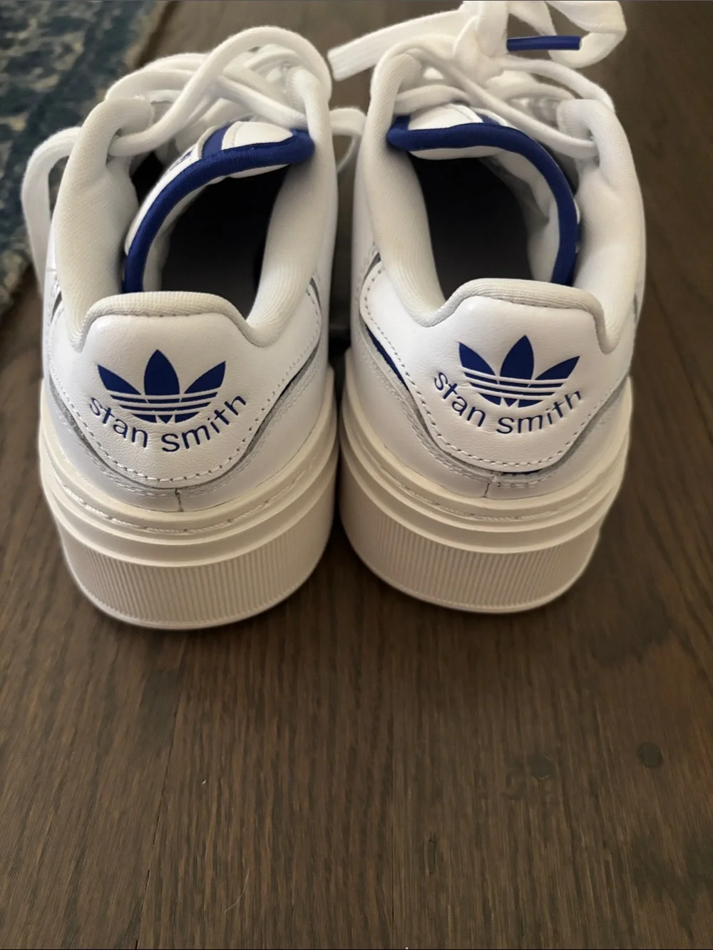 Brand new! adidas White Sneakers with Blue Accents